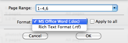 PDF in word su mac