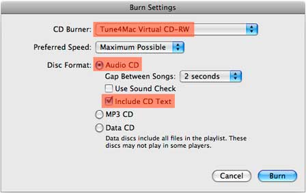 tune4mac virtual cd burner